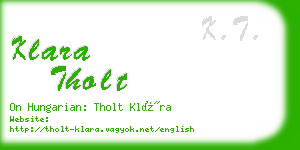 klara tholt business card